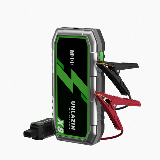 UNLAZIN 8000A Jump Starter, 12V Car Battery Jump Starter with Force Start, Portable Jump Starter Battery Pack(All Gas 12L Diesel Engine) with Dual USB Output Quick Charge, LED Light for Passenger Car